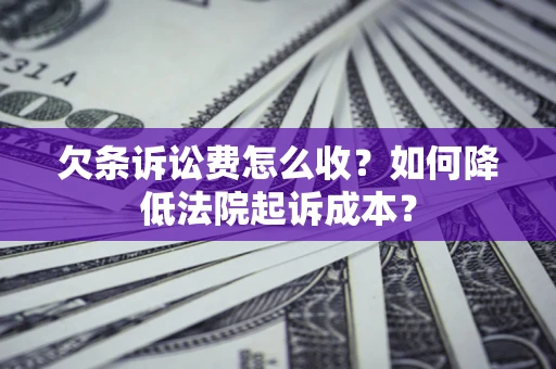 北京欠条诉讼费怎么收？如何降低法院起诉成本？